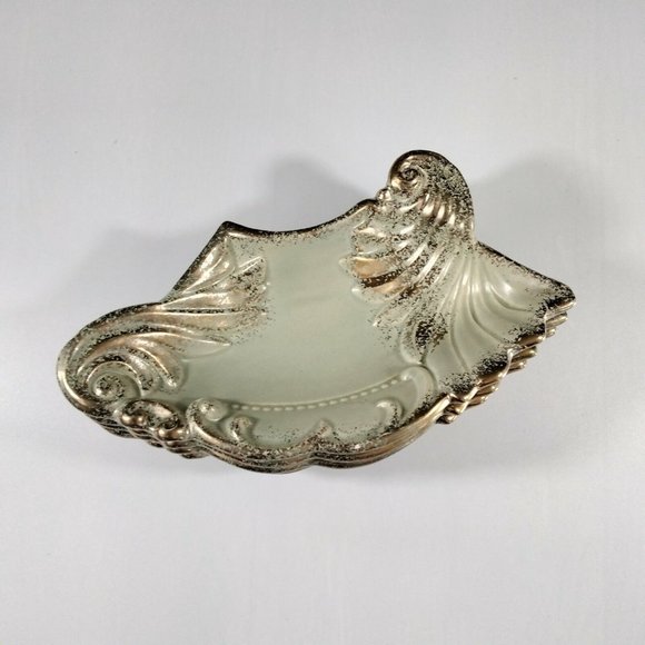 Florentine Nesting Serving Plates Chip Dip Set Ideal Originals 1962 Gold Gilded - Picture 12 of 12